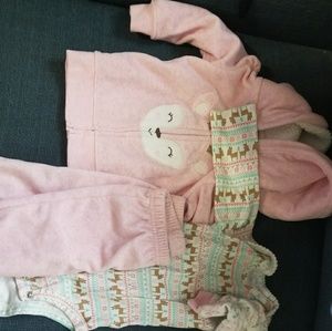 Fleece pants and hoodie